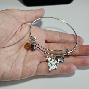 **Last Chance!! Final Sale** West Virginia Mountaineers Silver Tone Charm 7.5"